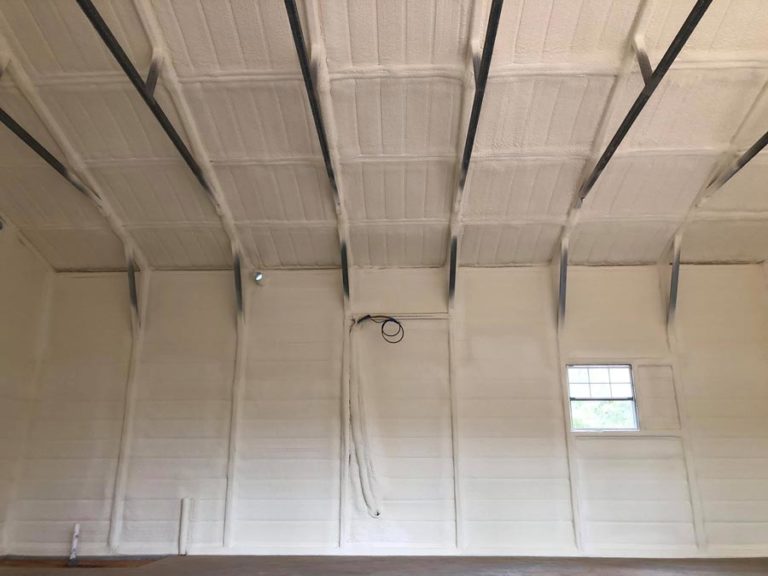Multiple Door Metal Garage Spray Foam Insulation in Liberty, TX
