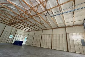 Commercial building spray foam insulation installed by Weeks Spray Foam in East Texas